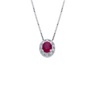 Collana Gazzola Gioielli Donna Bacia_Mi in Oro Rubino 0.20 Ct 262544RB - 262544RB